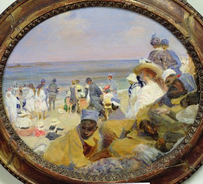 The Beach at Dieppe, 1916 by Jacques Emile Blanche